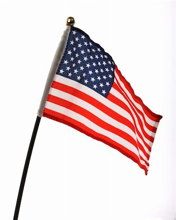 simsearch:400-06086537,k - Flag of USA over white background Stock Photo - Budget Royalty-Free & Subscription, Code: 400-05920541