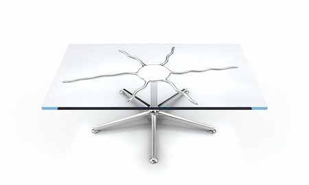 simsearch:400-06091866,k - Illustration of a glass table on a white background Stock Photo - Budget Royalty-Free & Subscription, Code: 400-05920583