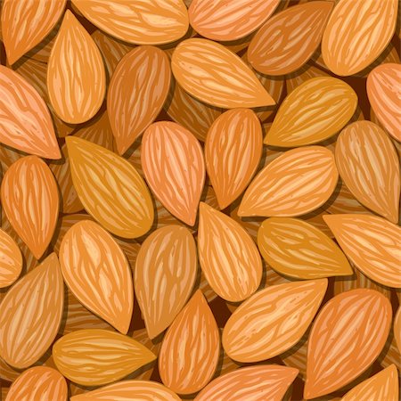 simsearch:400-04833195,k - vector almonds brown nut seamless background pattern Stock Photo - Budget Royalty-Free & Subscription, Code: 400-05920811