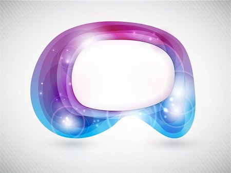 simsearch:400-04326432,k - Speech bubble with light effects. Semitransparent overlying shapes forming an abstract bubble in shades of blue and purple. Space for your text. EPS 10 Stock Photo - Budget Royalty-Free & Subscription, Code: 400-05923978