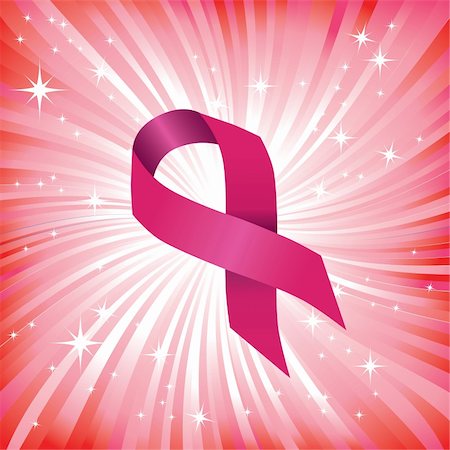 ribbon bow design - Breast cancer ribbon star background vector illustration. Woman solidarity. Stock Photo - Budget Royalty-Free & Subscription, Code: 400-05936185