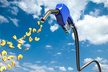 simsearch:400-07982589,k - High quality 3d image of Euro signs dripping out of a blue fuel nozzle Stock Photo - Budget Royalty-Free & Subscription, Code: 400-05936616