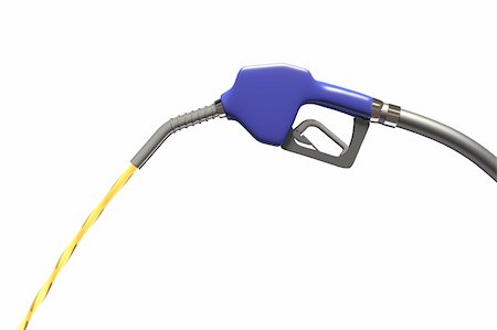 fuel conservation - High quality 3d image of a blue fuel nozzle isolated on white with clipping path Stock Photo - Budget Royalty-Free & Subscription, Code: 400-05936619