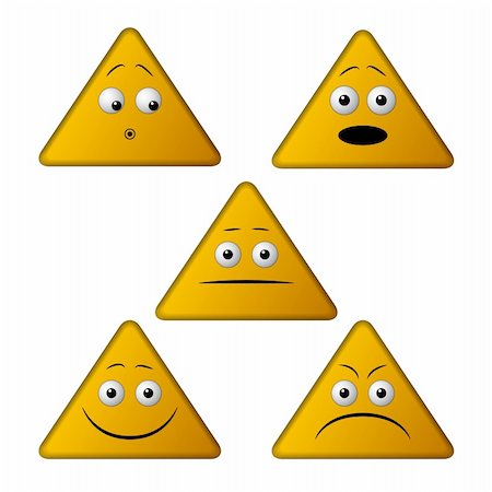 simsearch:400-04790516,k - Triangle emoticons Stock Photo - Budget Royalty-Free & Subscription, Code: 400-05939170