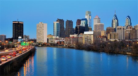 Skyline of downtown Philadelphia, Pennsylvania. Stock Photo - Budget Royalty-Free & Subscription, Code: 400-05939467