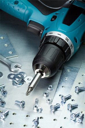 simsearch:400-05240852,k - Metal workshop. Electric screwdriver, cordless drill. Stock Photo - Budget Royalty-Free & Subscription, Code: 400-05947535