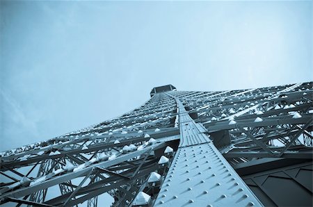 simsearch:400-04974897,k - Abstract view of the Eiffel Tower Stock Photo - Budget Royalty-Free & Subscription, Code: 400-06059894