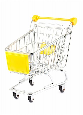 simsearch:400-04321973,k - Empty shopping cart isolated on white background Stock Photo - Budget Royalty-Free & Subscription, Code: 400-06064774