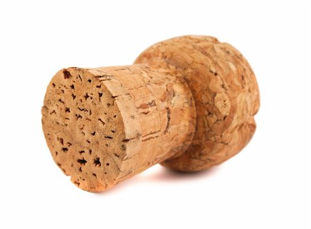 stopper - Cork from champagne isolated on white background Stock Photo - Budget Royalty-Free & Subscription, Code: 400-06064775