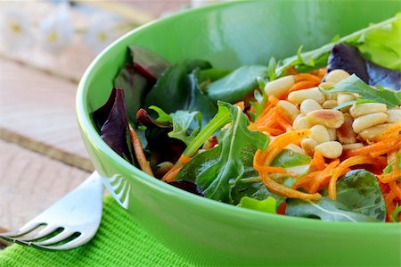 simsearch:400-06864386,k - salad of fresh carrots with pine nuts Stock Photo - Budget Royalty-Free & Subscription, Code: 400-06065194