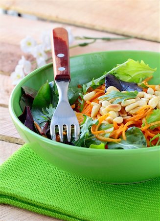 simsearch:400-06864386,k - salad of fresh carrots with pine nuts Stock Photo - Budget Royalty-Free & Subscription, Code: 400-06065195