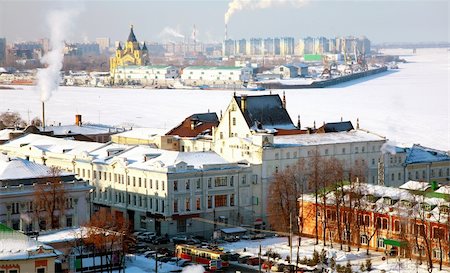 February view oldest part Nizhny Novgorod Russia Stock Photo - Budget Royalty-Free & Subscription, Code: 400-06066330
