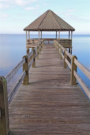 Public gazebo and dock over Whale Head Bay off of Currituck Sound on the Outer Banks near Corolla, North Carolina vertical Stock Photo - Budget Royalty-Free & Subscription, Code: 400-06066384