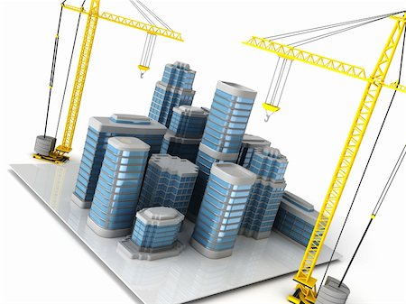 simsearch:400-06424061,k - 3d illustration of city building concept Stock Photo - Budget Royalty-Free & Subscription, Code: 400-06066570