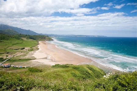 beach of La Vega near to Ribadesella village in Asturias Spain Stock Photo - Budget Royalty-Free & Subscription, Code: 400-06067322