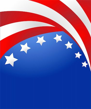 firework backdrop - USA flag in style vector Stock Photo - Budget Royalty-Free & Subscription, Code: 400-06067531