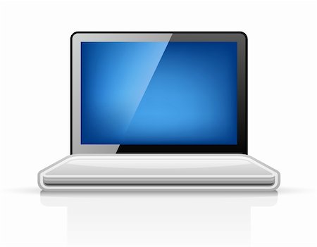 simsearch:400-04125018,k - Vector illustration of laptop on white background. Stock Photo - Budget Royalty-Free & Subscription, Code: 400-06067577