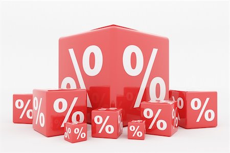 percentage symbol - 3d many red cube percentage on white Stock Photo - Budget Royalty-Free & Subscription, Code: 400-06068949