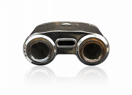Old binoculars isolate on white background Stock Photo - Budget Royalty-Free & Subscription, Code: 400-06069265