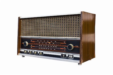 radio wave - Old radio isolated on white background. Stock Photo - Budget Royalty-Free & Subscription, Code: 400-06069268