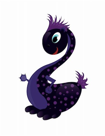 A Cute black Baby Dragon as symbol 2012 Stock Photo - Budget Royalty-Free & Subscription, Code: 400-06069283