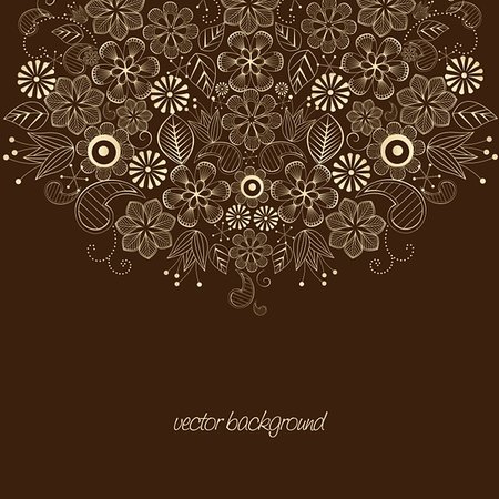 fabric texture illustration - Beauty floral illustration, place for your text Stock Photo - Budget Royalty-Free & Subscription, Code: 400-06069477