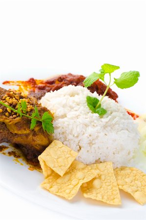 simsearch:400-07418409,k - Famous malaysian food nasi lemak Stock Photo - Budget Royalty-Free & Subscription, Code: 400-06062159