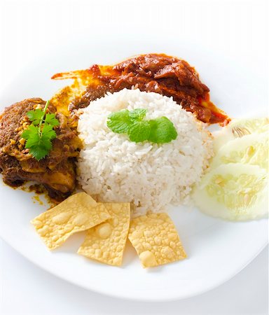 simsearch:400-07418409,k - Famous malaysian food nasi lemak Stock Photo - Budget Royalty-Free & Subscription, Code: 400-06062160