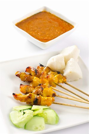 simsearch:400-07418409,k - Delicious chicken satay on skewers Stock Photo - Budget Royalty-Free & Subscription, Code: 400-06062161