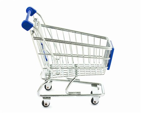 simsearch:400-04321973,k - Empty shopping cart isolated on white background Stock Photo - Budget Royalty-Free & Subscription, Code: 400-06062925