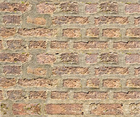 simsearch:400-08074733,k - weathered brick wall with various shades of brick. Rough mortar is visible. Stock Photo - Budget Royalty-Free & Subscription, Code: 400-06075283