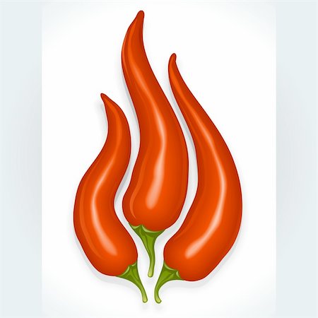 signs for mexicans - Hot chili pepper in the shape of fire sign Stock Photo - Budget Royalty-Free & Subscription, Code: 400-06075508