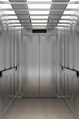 simsearch:400-04333419,k - Interior view of a modern elevator facing the entrance doors Stock Photo - Budget Royalty-Free & Subscription, Code: 400-06075560