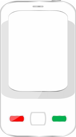simsearch:400-04376796,k - White smartphone with white screen isolated on white Foto de stock - Super Valor sin royalties y Suscripción, Código: 400-06076153