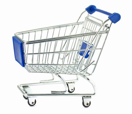 simsearch:400-04321973,k - Empty shopping cart isolated on white background Stock Photo - Budget Royalty-Free & Subscription, Code: 400-06076819