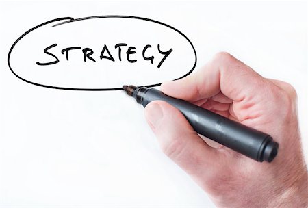 Hand writing Strategy on whiteboard Stock Photo - Budget Royalty-Free & Subscription, Code: 400-06077698