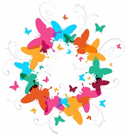 simsearch:400-06929001,k - Transparency butterfly spring time concept background. Vector file available. Stock Photo - Budget Royalty-Free & Subscription, Code: 400-06078126
