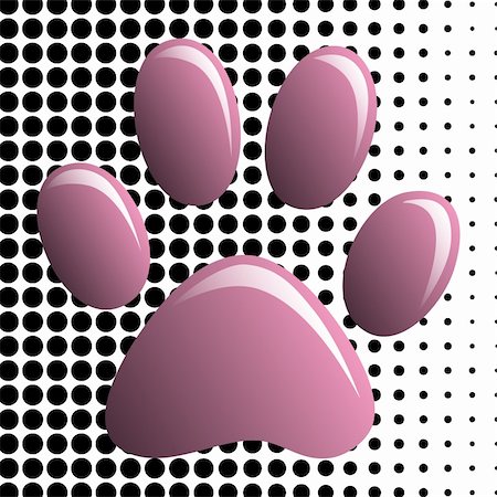 simsearch:400-06392340,k - Illustration paw print as background for the animals. Stock Photo - Budget Royalty-Free & Subscription, Code: 400-06078227