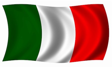 Flag of Italy in a wave Stock Photo - Budget Royalty-Free & Subscription, Code: 400-06078870