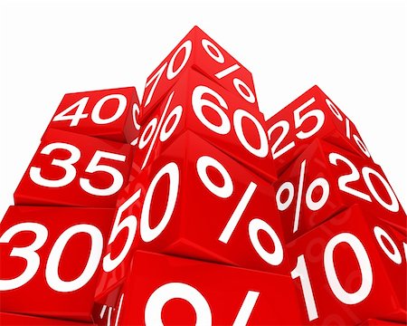 simsearch:400-05899816,k - many red sale percent cubes high tower Stock Photo - Budget Royalty-Free & Subscription, Code: 400-06078964
