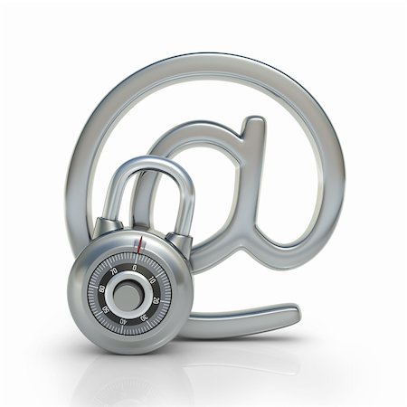 firewall - Email protected by a padlock. Concept of protection of electronic information. Stock Photo - Budget Royalty-Free & Subscription, Code: 400-06079365