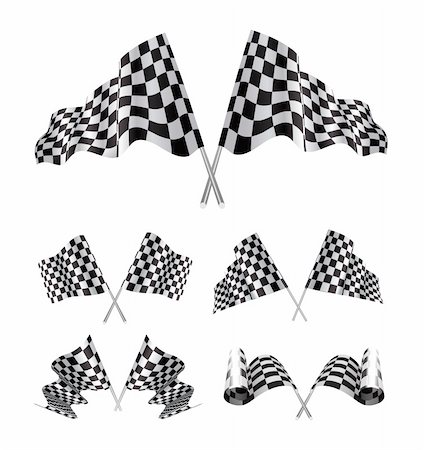 sermax55 (artist) - Checkered Flags set illustration on white background. Stock Photo - Budget Royalty-Free & Subscription, Code: 400-06079813