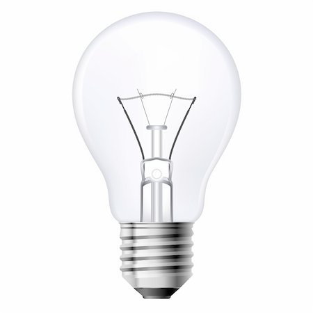 Filament lamp on a white background. Illustration for design Stock Photo - Budget Royalty-Free & Subscription, Code: 400-06070351