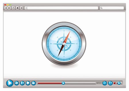 Internet web browser concept with compass navigation icon Stock Photo - Budget Royalty-Free & Subscription, Code: 400-06070656