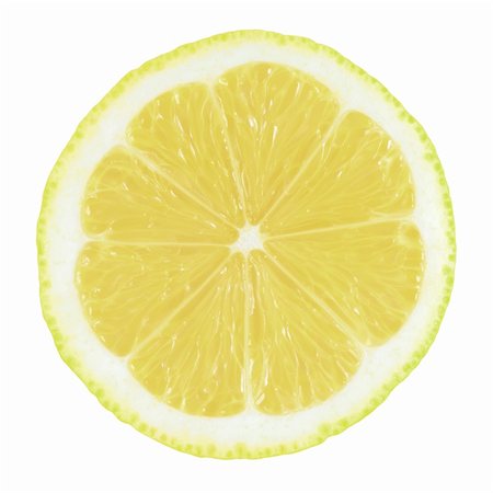 cut lemon slice on white with path Stock Photo - Budget Royalty-Free & Subscription, Code: 400-06071051