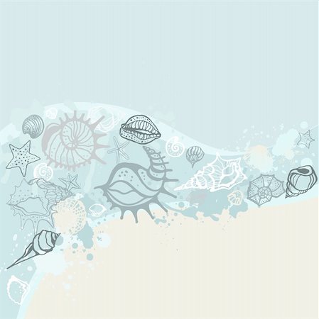 simsearch:400-08646884,k - Grange Sea background. Hand drawn vector illustration Stock Photo - Budget Royalty-Free & Subscription, Code: 400-06071829