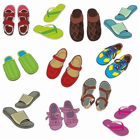 feet beauty sandal - fully editable illustration isolated footwear Stock Photo - Budget Royalty-Free & Subscription, Code: 400-06072297