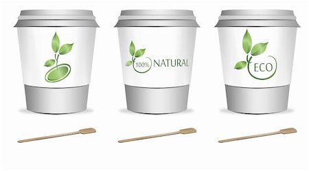 simsearch:400-05336522,k - 3 plastic coffee or tea cups with stirrers over white background Stock Photo - Budget Royalty-Free & Subscription, Code: 400-06073068