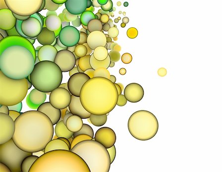 ranked - 3d render abstract multiple green yellow bubble backdrop Stock Photo - Budget Royalty-Free & Subscription, Code: 400-06073255