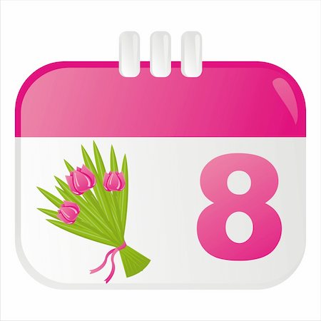 simsearch:400-04330288,k - 8th of march calendar icon with tulips Stock Photo - Budget Royalty-Free & Subscription, Code: 400-06073408